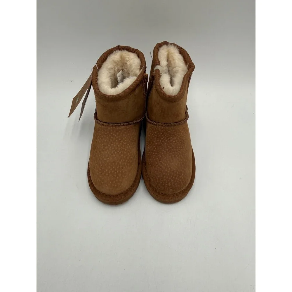 LAMO KORA TODDLER'S NEW Short Suede Ankle Boot Chestnut Multiple Sizes